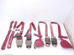 83-89 Camaro Firebird T-tops Red Seat Belts Set Receiver Retractor Gm. Fixed Price $494.99.