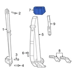 For Ram 2500 2013-2025 5KQ41DX9AB Rear Seat Belt Trim Bezel. Fixed Price $46.87.