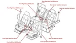 2ND Row Rear Left Set Belt Retractor Infiniti JX35 2452759AB 2013-2018 2019. Fixed Price $47.00.