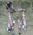 88-91 Honda Set Rear Brown/tan Seat Belts Oem Civic Hatchback Si Dx. Fixed Price $135.00.