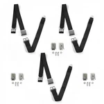 Dodge Charger 1975 - 1978 Airplane 2PT Black Lap Bench Seat Belt Kit W/ Bracketr. Fixed Price $139.95.