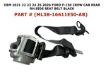 2021-2026 Ford F-150 Crew Cab Rear Right Side Seat Belt Black ML3B-16611E50-AB. Fixed Price $30.00.
