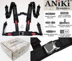 2X Aniki Black 4 Point Aircraft Buckle Seat Belt Harness W/ Ultra Shoulder Pad. Fixed Price $117.55.