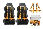 X Tanaka Universal Orange 4 Point Buckle Racing Seat Belt Harness 2". Fixed Price $66.99.