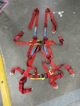 (set Of 2) Sparco Tuning 4-POINT Snap-in Racing Harness Red Seat Belt Tuner Pair. Fixed Price $85.00.