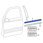 For Dodge Ram 3500 10 Front Right Outer Door Window Belt Weatherstrip. Fixed Price $106.37.