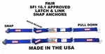 Snap Clip 2" Lap Belts Latch & Link Racerdirect Sfi 16.1 Cobalt Blue Pair. Fixed Price $91.95.