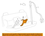 Gm Oem 05-09 H2 Restraint Systems Rear Seat Belts-belt Retractor 89023191. Fixed Price $60.59.