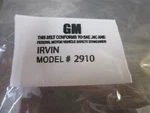 Chevy Seat Belt Label Gm Irvin 2910 Lap Ncrs Correct Camaro Firebird. Fixed Price $20.43.