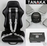 Tanaka Universal Gray 4 Point Camlock Quick Release Racing Seat Belt Harness 2". Fixed Price $48.48.