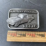 American Classics Corvette Belt Buckle Masterpiece Collection Of America,. Fixed Price $9.74.