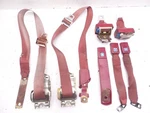 Incomplete Set 74-81 Camaro Firebird Seat Belts Receivers Retractors Red Gm. Fixed Price $239.99.