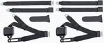 1968-70 Mopar B-body Front Bench Black 3 Point Retractable Seat Belt Set With. Fixed Price $295.99.