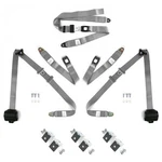 3PT Grey Retractable Seatbelts With Middle 2PT Lap Kit For Bench Rod. Fixed Price $336.50.