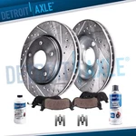 Front Drilled Rotors Ceramic Brake Pads For Lincoln Continental Mercury Sable. Fixed Price $103.79.