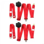 1971 1974 Standard 3PT Red Retract Bucket Seat KIT-2 Belts. Fixed Price $207.50.