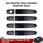 Outer Door Handles Gloss Black Set 4 Fits Ford Ranger Mazda BT-50 2012-18 Ebez. Fixed Price $101.97.