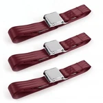 Vw Type 1968 - 1983 Airplane 2PT Burgandy Lap Bench Seat Kit Belts. Fixed Price $124.50.