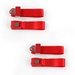Ford Mustang 1964 - 1966 Standard 2PT Red Lap Bucket Seat Kit Belts. Fixed Price $48.95.