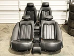 09-13 Maserati Quattroporte M139 Nero Black Leather Set White Piping. Fixed Price $899.95.