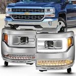 Anzo Chrome Hid Plank Clear Projector Headlights For 16-18 Chevy Silverado 1500. Fixed Price $539.55.