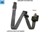 6C3Z35611B09AAA 05 06 07 F250 Left Front Retractor Gray. Fixed Price $109.00.