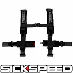 Black 4 Point 2" Nylon Racing Harness Shoulder Pad Safety Seat Belt Buckle. Fixed Price $69.88.