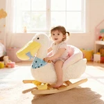 Pelican Kid Rocking Horse Built-in Lullaby 3POINT Safety Belt Stable Wood Base. Fixed Price $133.99.