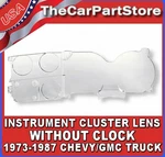 Instrument Gauge Cluster Plastic Lens Cover 1973-1987 Chevy Gmc Truck W/o Clock. Fixed Price $64.99.