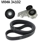 Skf Vkma 34102 V-ribbed Belt Set Ford. Fixed Price $161.06.