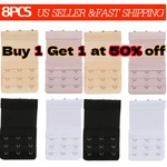 8PCS Lady Adjustable Bra Extender 3 Hooks Elastic Underwear Strap Extension Belt. Fixed Price $5.95.