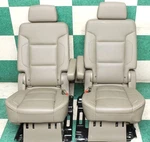 15' Gm Suv Swb Dune Gray Leather Rear Second Row Captains Heated Seats Pair 2X. Fixed Price $762.84.