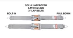 Jeep New Pair 3" Latch & Link Lap Belt 2 Point Racing Bolt Gray. Fixed Price $79.99.