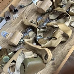 1970'S Gm Cadillac Buick Brown/tan Front And Rear Seat Belt Set 8 Pieces Oem. Fixed Price $150.00.