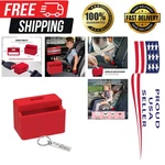 Durable Red Silicone Seatbelt Buckle Lock - Ensure Child Safety In Cars, 1 Pack. Fixed Price $15.66.
