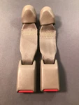Toyota Tacoma Extra Cab Rear Seat Belt Buckle Pair - Dark Oak (see Description). Fixed Price $75.00.
