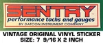 Sentry Tachs And Gauges - Vintage Original Vinyl Decal Sticker Drag Racing. Fixed Price $7.91.