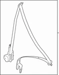 Porsche 95880300211HCP Seatbelt Assembly. Fixed Price $175.00.
