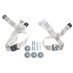 Scott Drake Seat Belt White With Tri-bar Running Horse Emblem Pair Mustang 65-73. Fixed Price $137.95.
