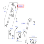 Genuine Range Rover Sport L320 Left Hand Rear Black Outer Seat Belt LR016451. Fixed Price $317.45.