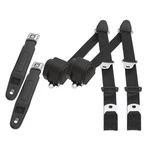 1964-75 Gm 3 Point Blk Sunburst Bucket Seat Belts Camaro Firebird Chevelle Gto. Fixed Price $320.95.