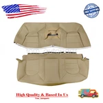 Rear Bench Top & Bottom Leather Seat Covers Tan 1999 2000 Ford F350 Lariat. Fixed Price $159.35.