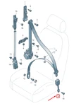 New Audi A8 Front Right Seat Belt Buckle. Fixed Price $189.47.