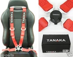 1 Tanaka Universal Red 4 Point Camlock Quick Release Racing Seat Belt Harness. Fixed Price $48.99.