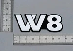 Volkswagen Vw Passat Style W8 Badge Logo Emblem Premium Silver With Adhesive. Fixed Price $15.00.