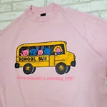 Vintage 80S 90S School Bus Driver Cute Soft Pink Single Stitch T-shirt Size Xxxl. Fixed Price $11.88.