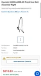 Hyundai 88820-0A000-QD Front Seat Belt Assembly Right 2005-2007 Sonata. Fixed Price $135.00.
